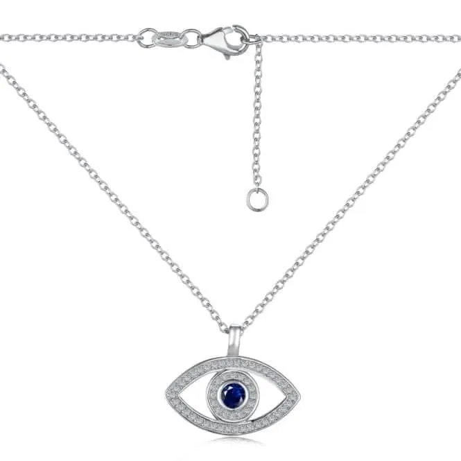 Sterling Silver Rhodium Plated Evil Eye Necklace ERLN008 Ania Haie Jewellery