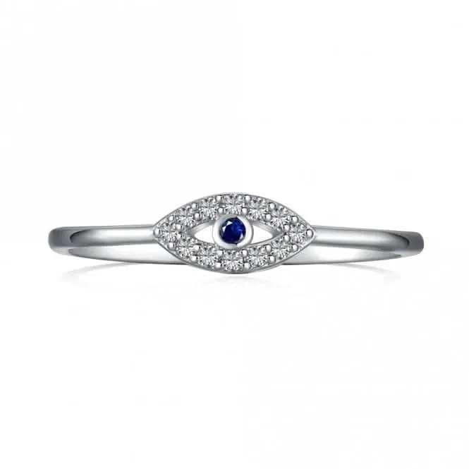 Sterling Silver Rhodium Plated Evil Eye Ring ERLR011 Ania Haie Jewellery