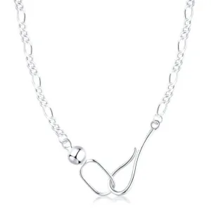 Sterling Silver Rhodium Plated Link Necklace ERLN009 Ania Haie Jewellery