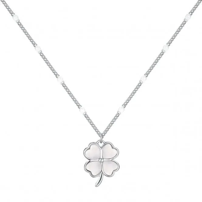 Sterling Silver Rhodium Plated Lucky 4 Leaf Necklace ERLN036 Ania Haie Jewellery