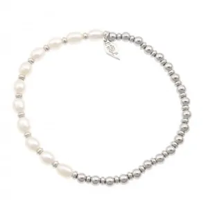 Sterling Silver Rhodium Plated Pearl Bracelet ERLB030 Ania Haie Jewellery