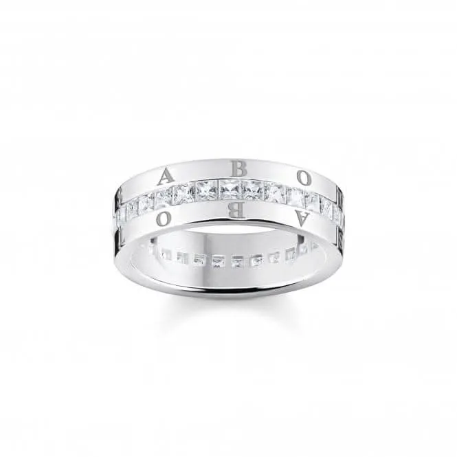 Sterling Silver White Pavé Stones Ring TR2361-051-14 Thomas Sabo Rings