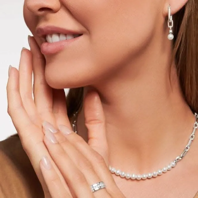 Sterling Silver White Pavé Stones Ring TR2361-051-14 Thomas Sabo Rings