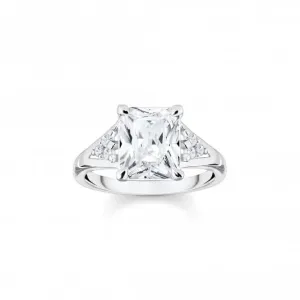 Sterling Silver White Stone Ring TR2362-051-14 Thomas Sabo Rings