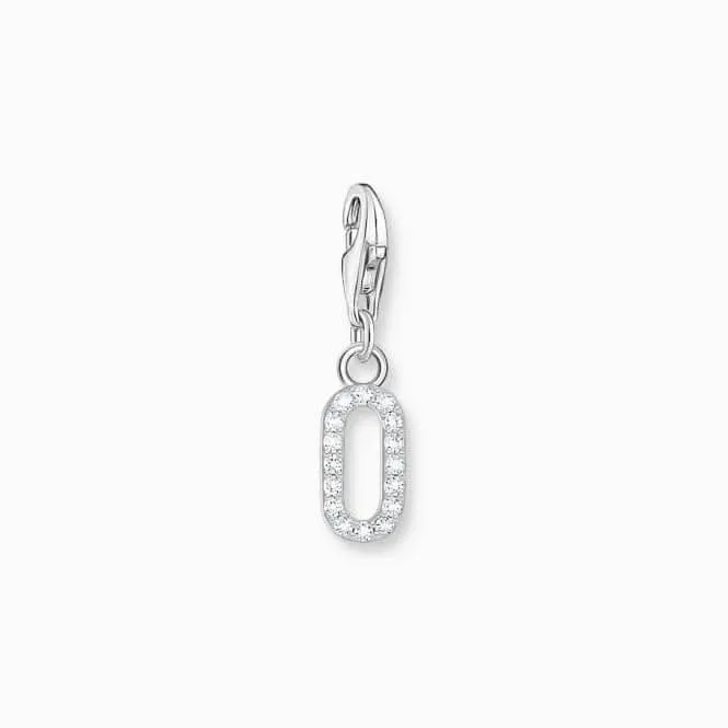 Sterling Silver Zirconia Number 0 Charm 2124-051-21 Thomas Sabo Collectable Charms