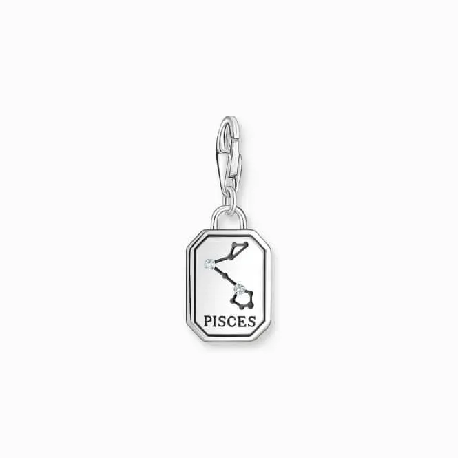 Sterling Silver Zirconia Zodiac Sign Pisces Charm 2142-643-21 Thomas Sabo Collectable Charms