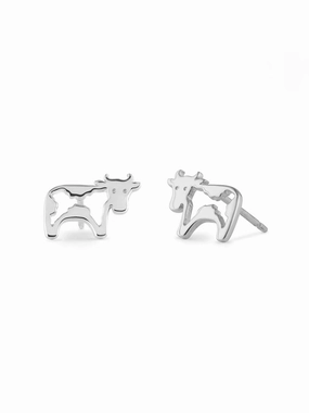 Sterling Silver Jewelry Cow Posts by boma