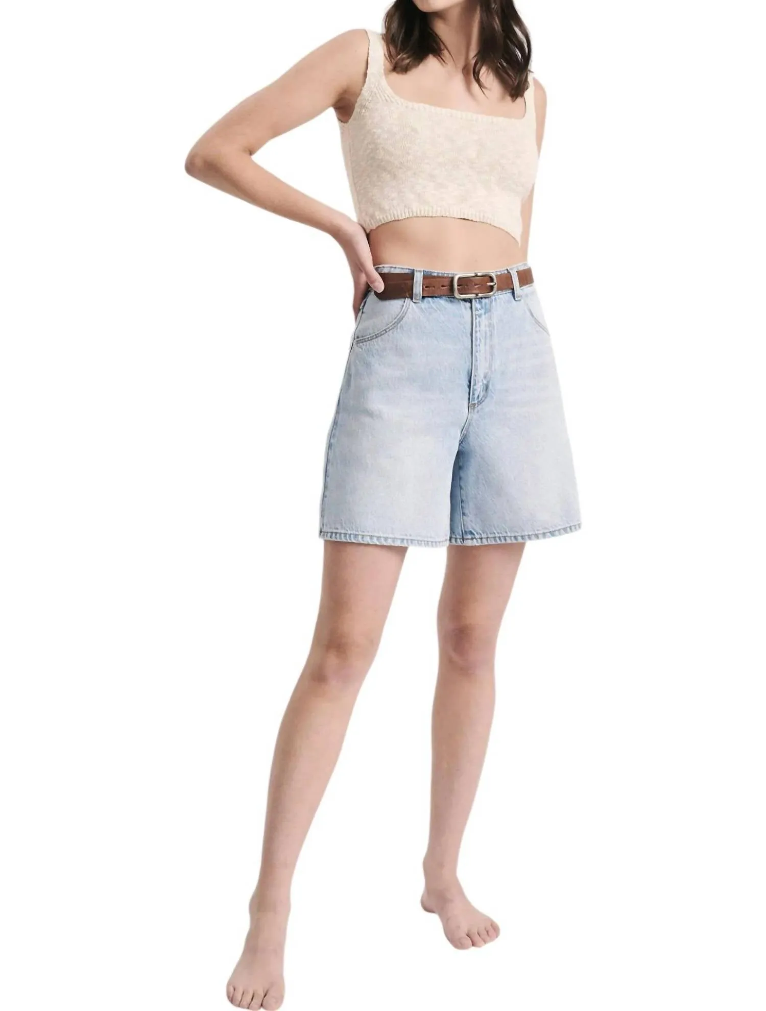 Super Mirage Shorts In Lyocell Blue