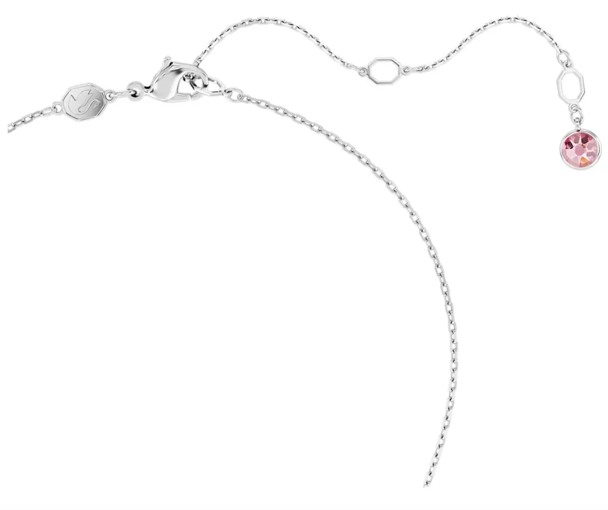 Swarovski Jewellery Idyllia pendant Flower, Pink, Rhodium plated
