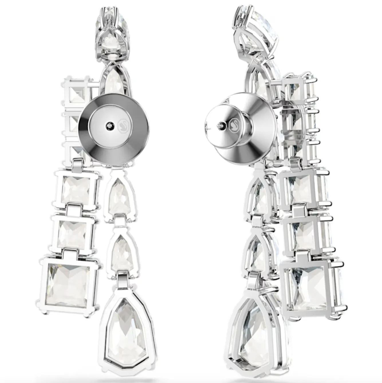 Swarovski Jewellery Matrix Mixed Cuts, White Drop Earring
