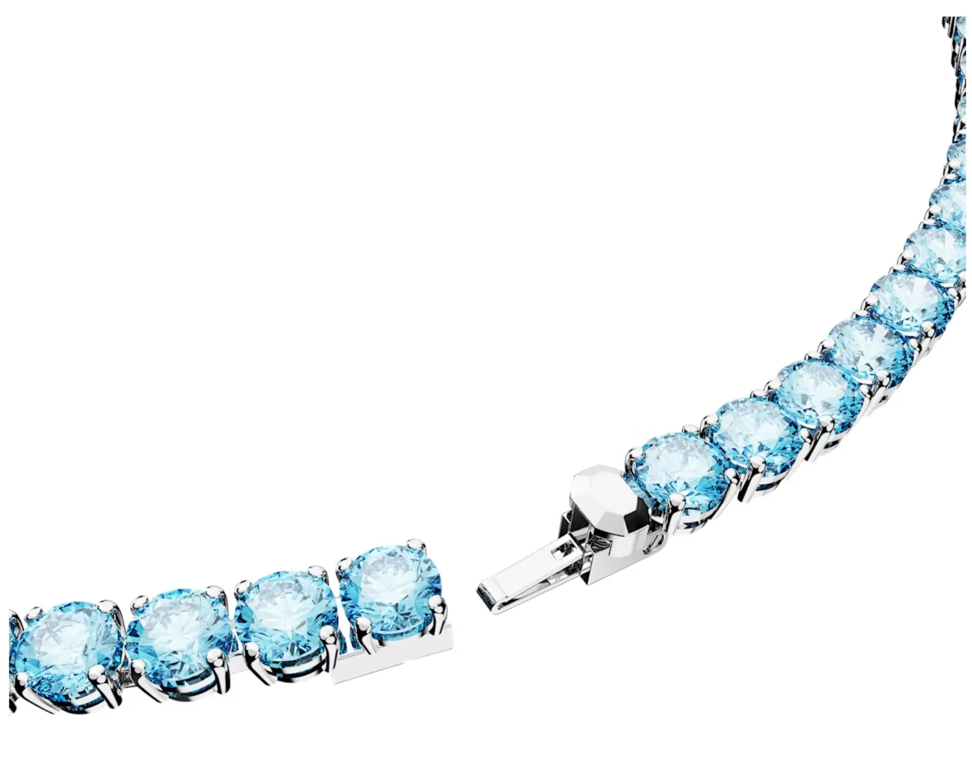Swarovski Jewellery Matrix Tennis Necklace (Blue)