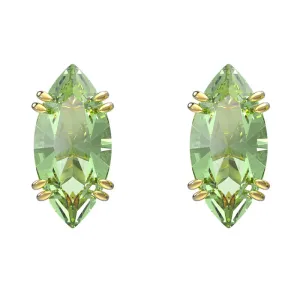 Swarovski Jewellery Swarovski Gema Gold Tone Plated Green Kite Cut Crystal Stud Earrings