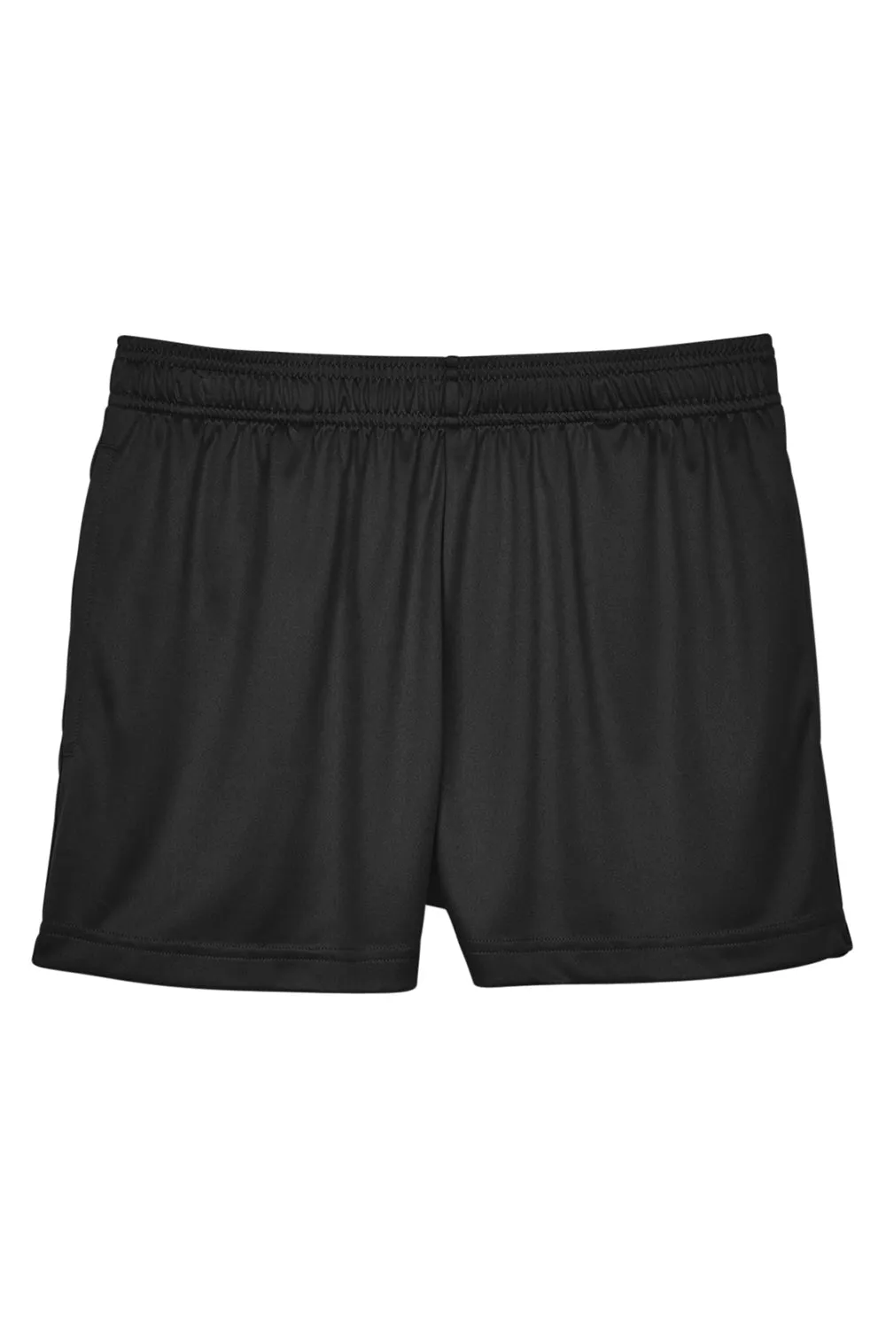 Team 365 Womens Zone Performance Moisture Wicking Shorts w/ Pockets - Black