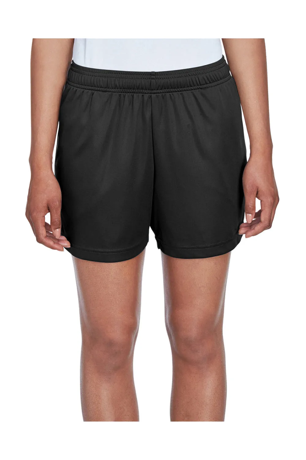 Team 365 Womens Zone Performance Moisture Wicking Shorts w/ Pockets - Black