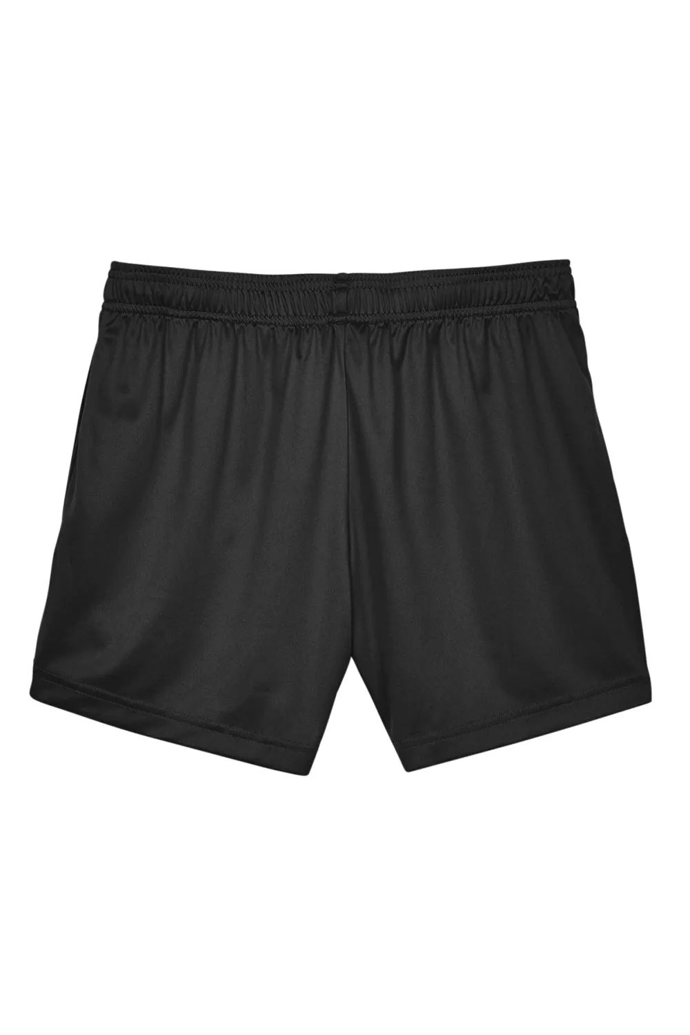 Team 365 Womens Zone Performance Moisture Wicking Shorts w/ Pockets - Black
