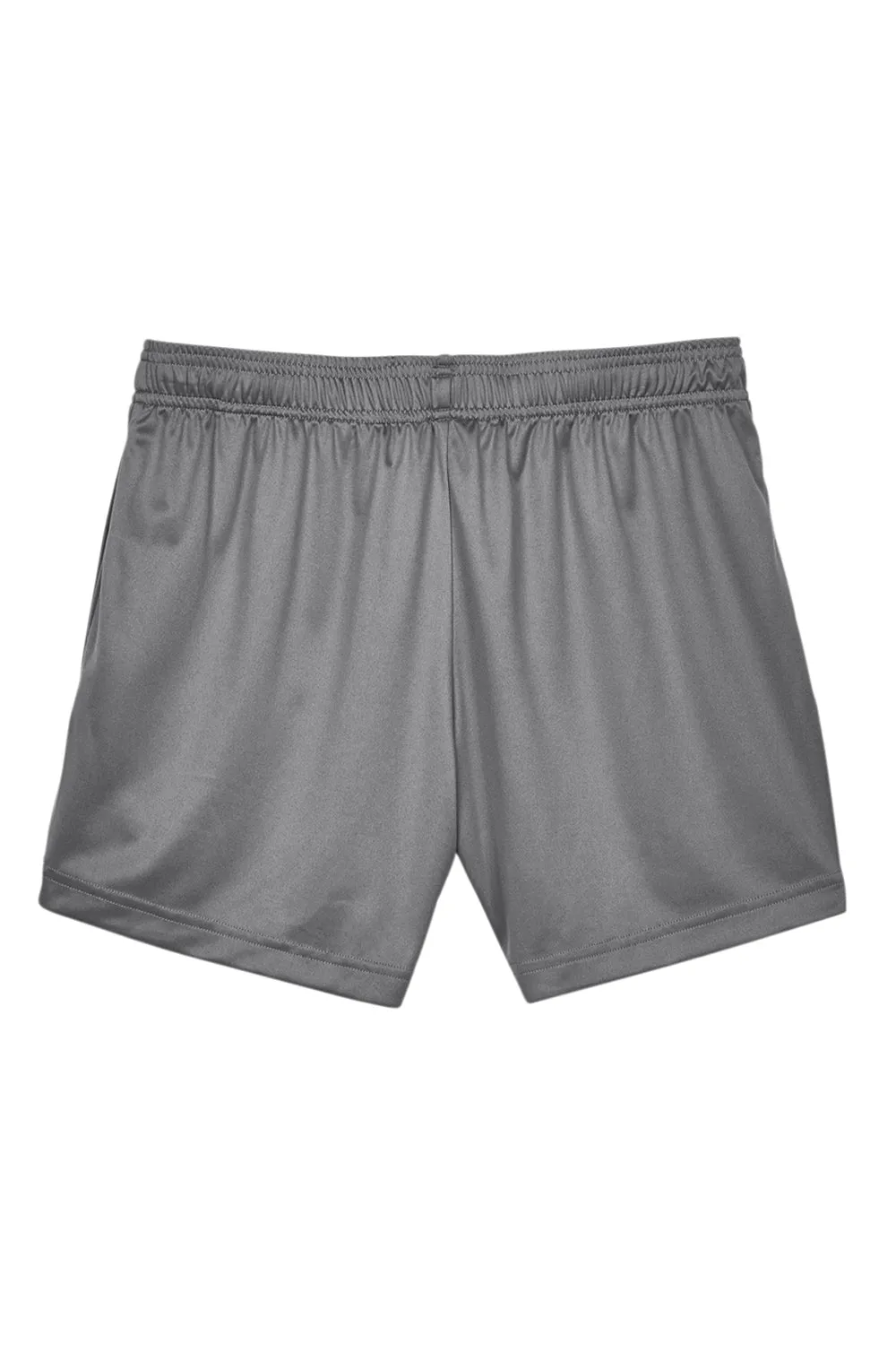 Team 365 Womens Zone Performance Moisture Wicking Shorts w/ Pockets - Graphite Grey