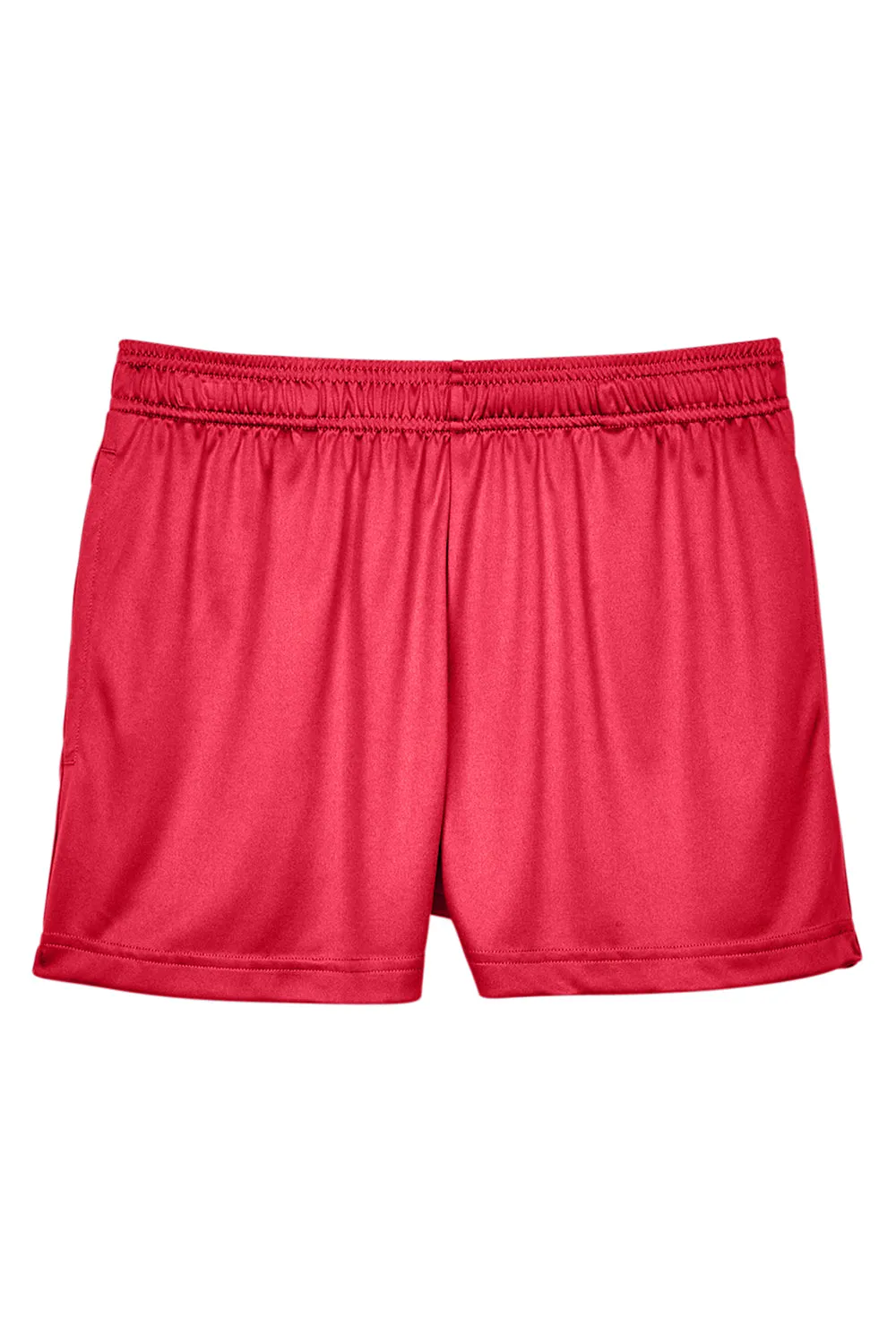 Team 365 Womens Zone Performance Moisture Wicking Shorts w/ Pockets - Red