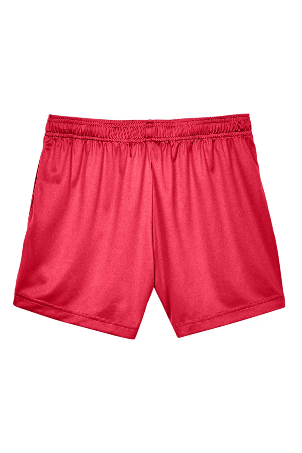 Team 365 Womens Zone Performance Moisture Wicking Shorts w/ Pockets - Red