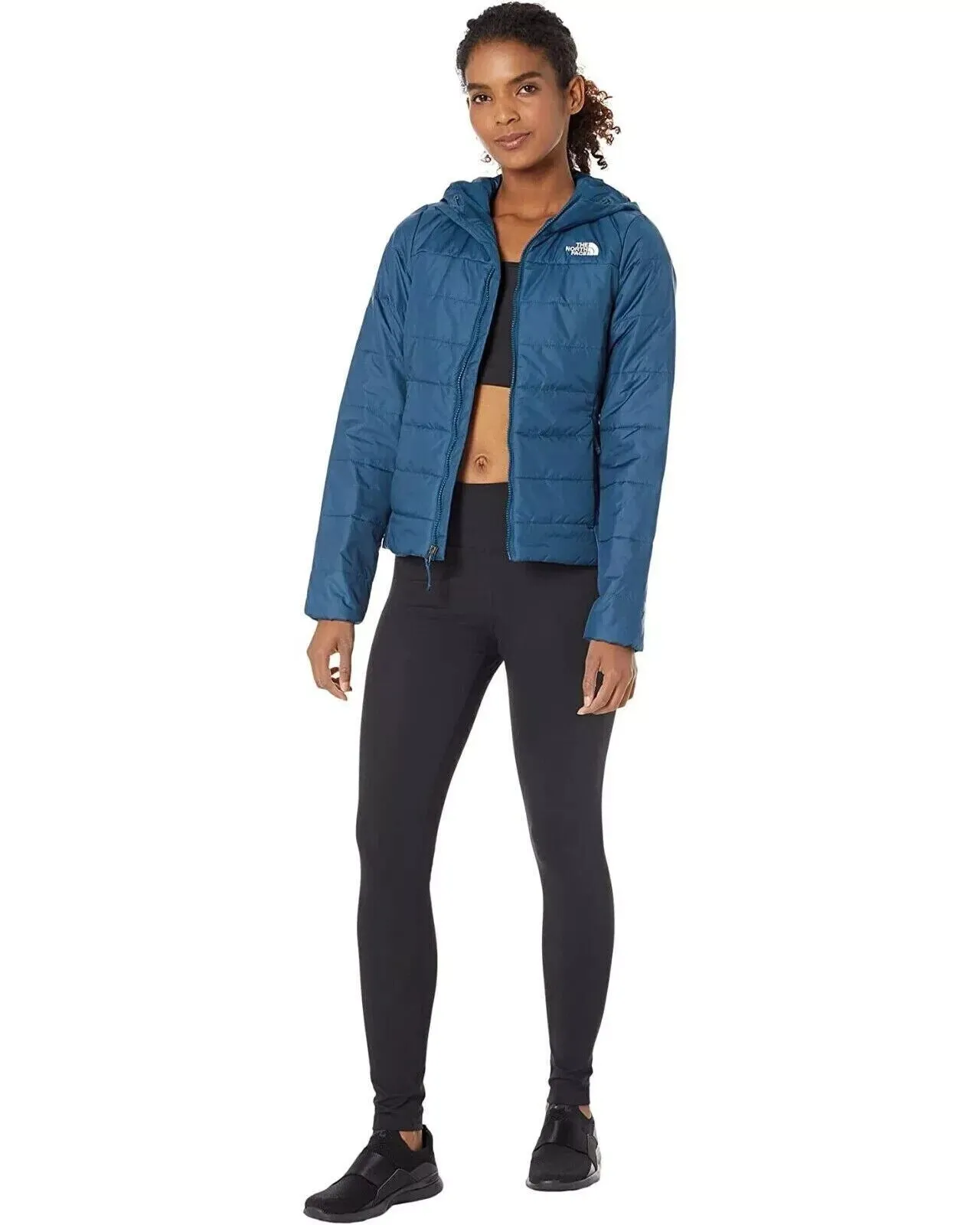 The North Face Flare NF0A7UW7BH7 Hoodie Women's Blue 100% Nylon Full Zip CLO1018