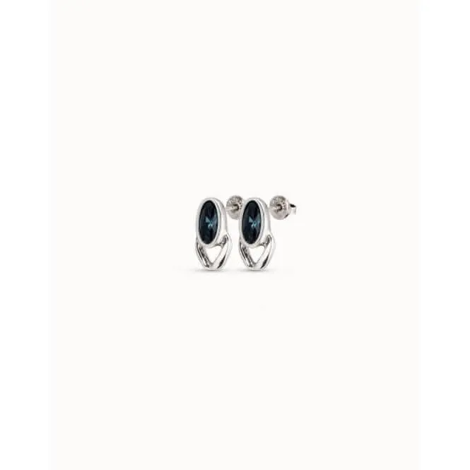 The Queen Blue Faceted Crystal Earrings Unode50 Jewelry And Accessories