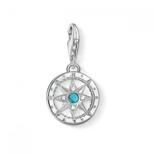 Thomas Sabo Charm Club Compass Turquoise Charm 1228-405-17 Thomas Sabo Collectable Charms