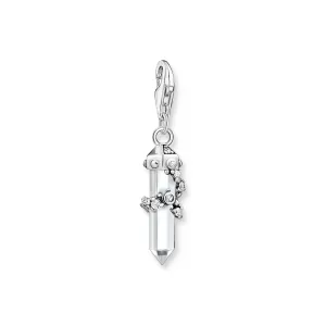 Thomas Sabo Jewellery Thomas Sabo Charm Club Sterling Silver Milky Quartz White Stones Charm