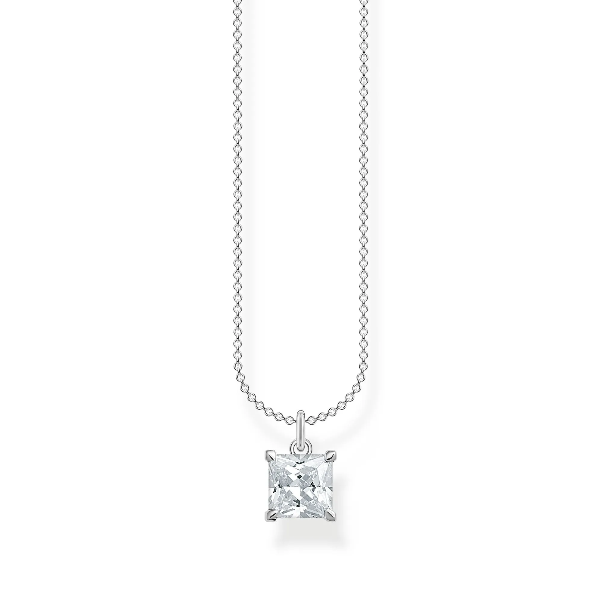 Thomas Sabo Jewellery Thomas Sabo Charm Club Sterling Silver White Stone Necklace