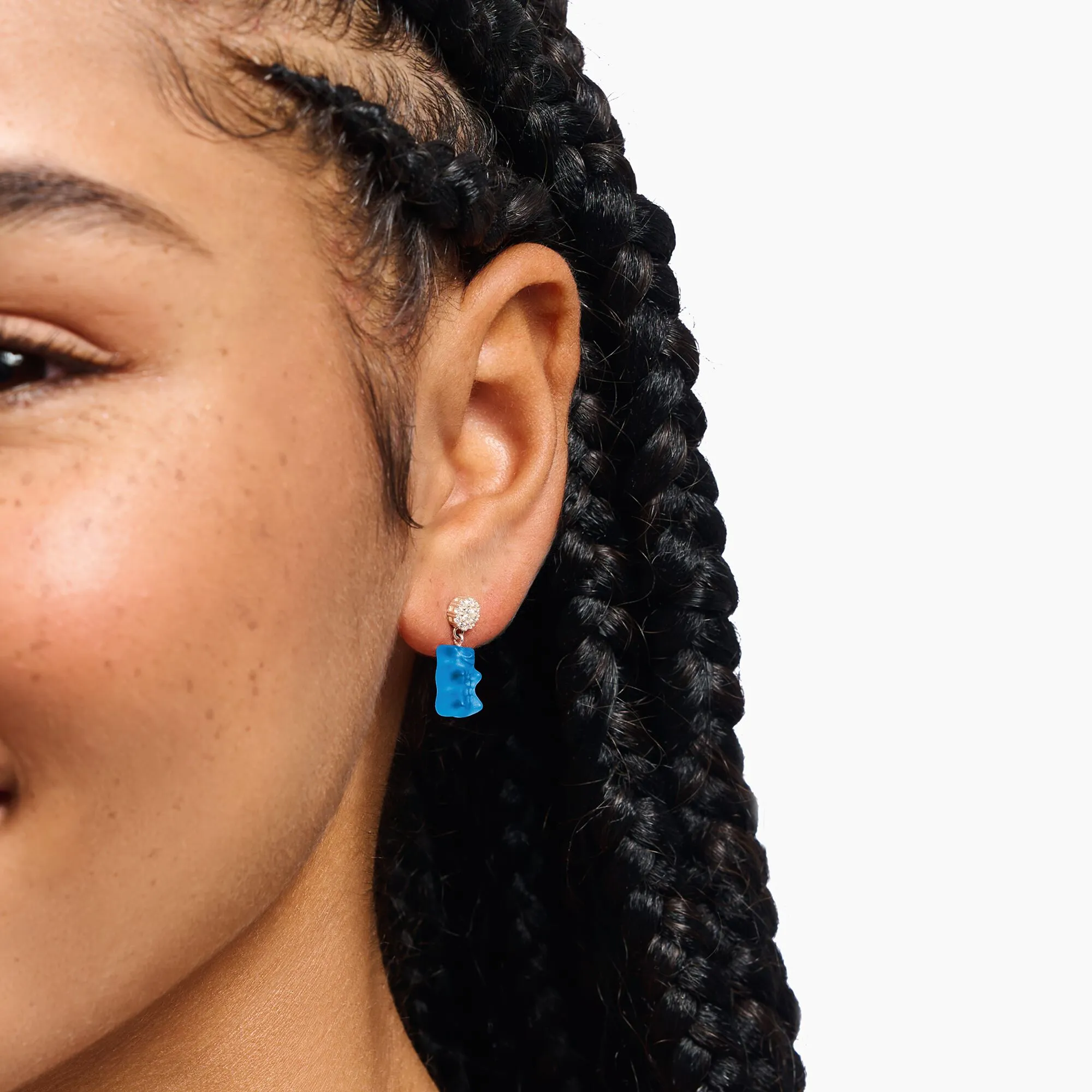 Thomas Sabo Womens Earrings Ear Studs with Blue Goldbears