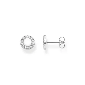 Thomas Sabo Womens Earrings Sparkling Circles Silver Earrings