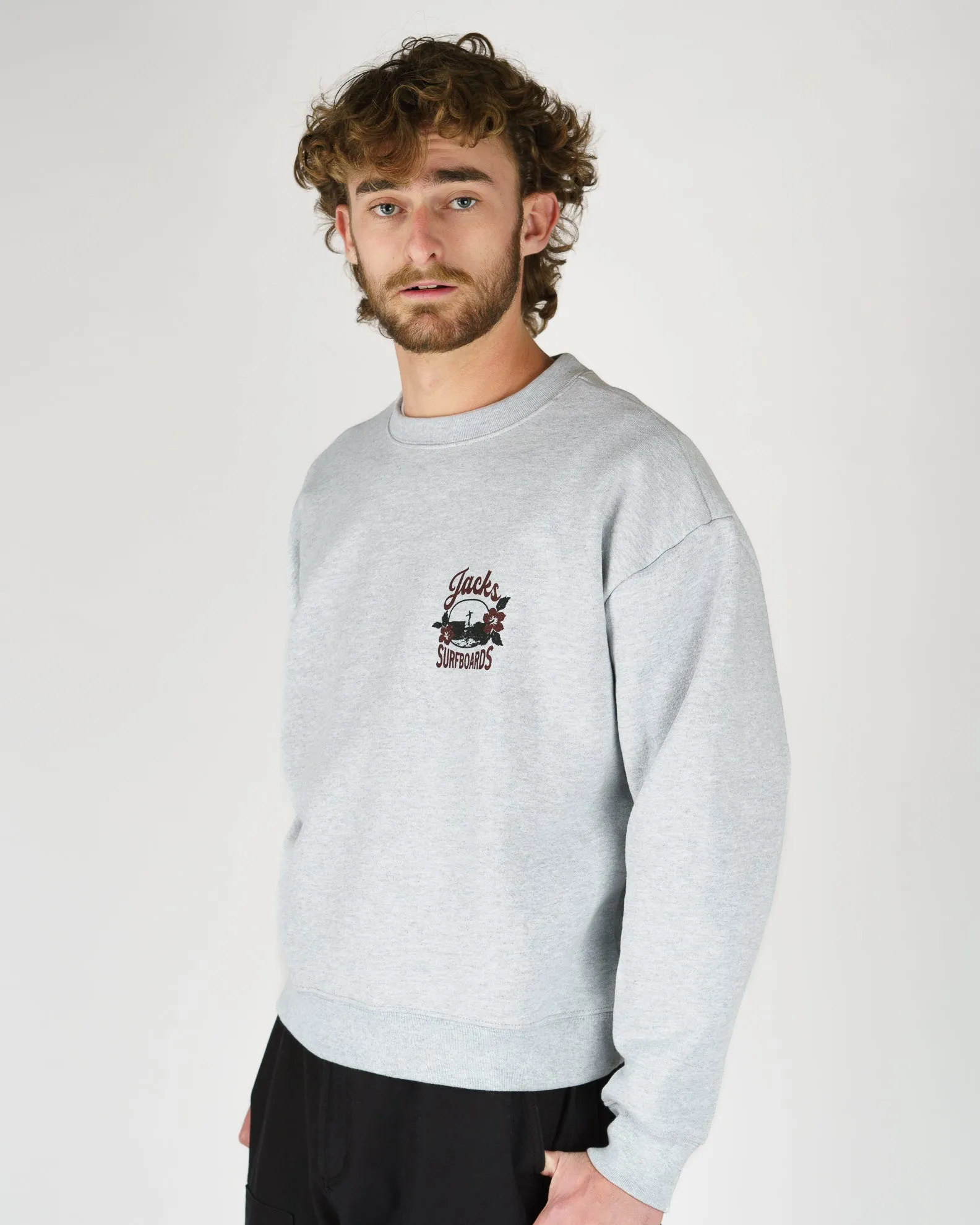 Tip Toe Heavyweight Crewneck - Grey