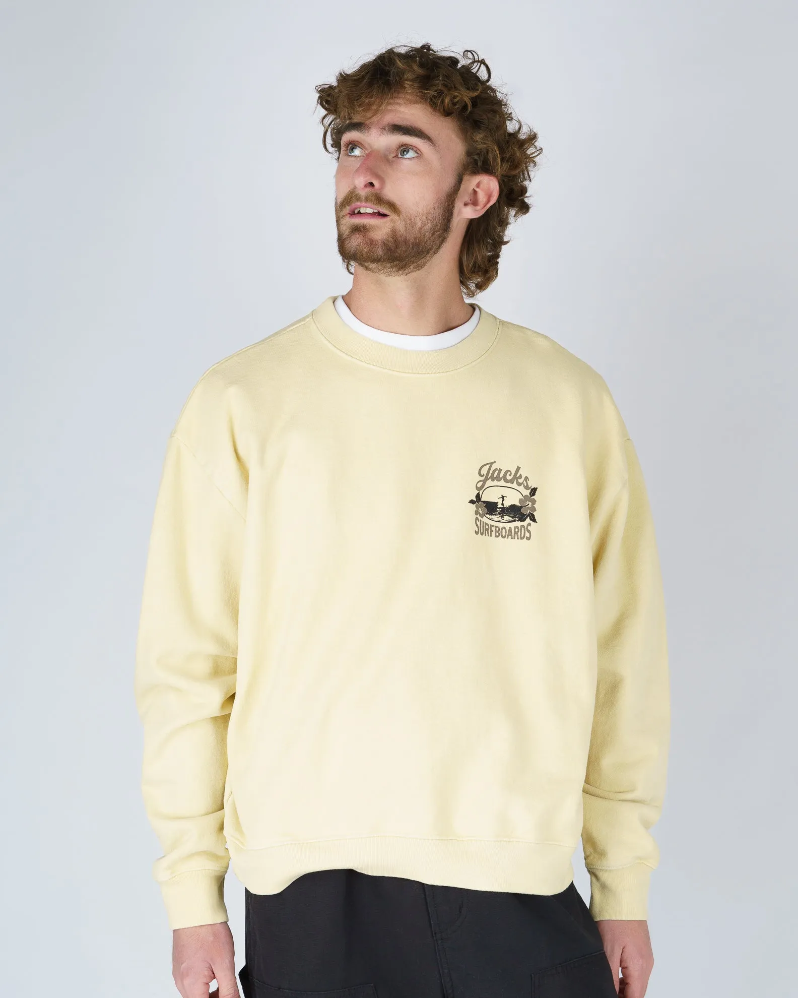 Tip Toe Heavyweight Crewneck - Yellow