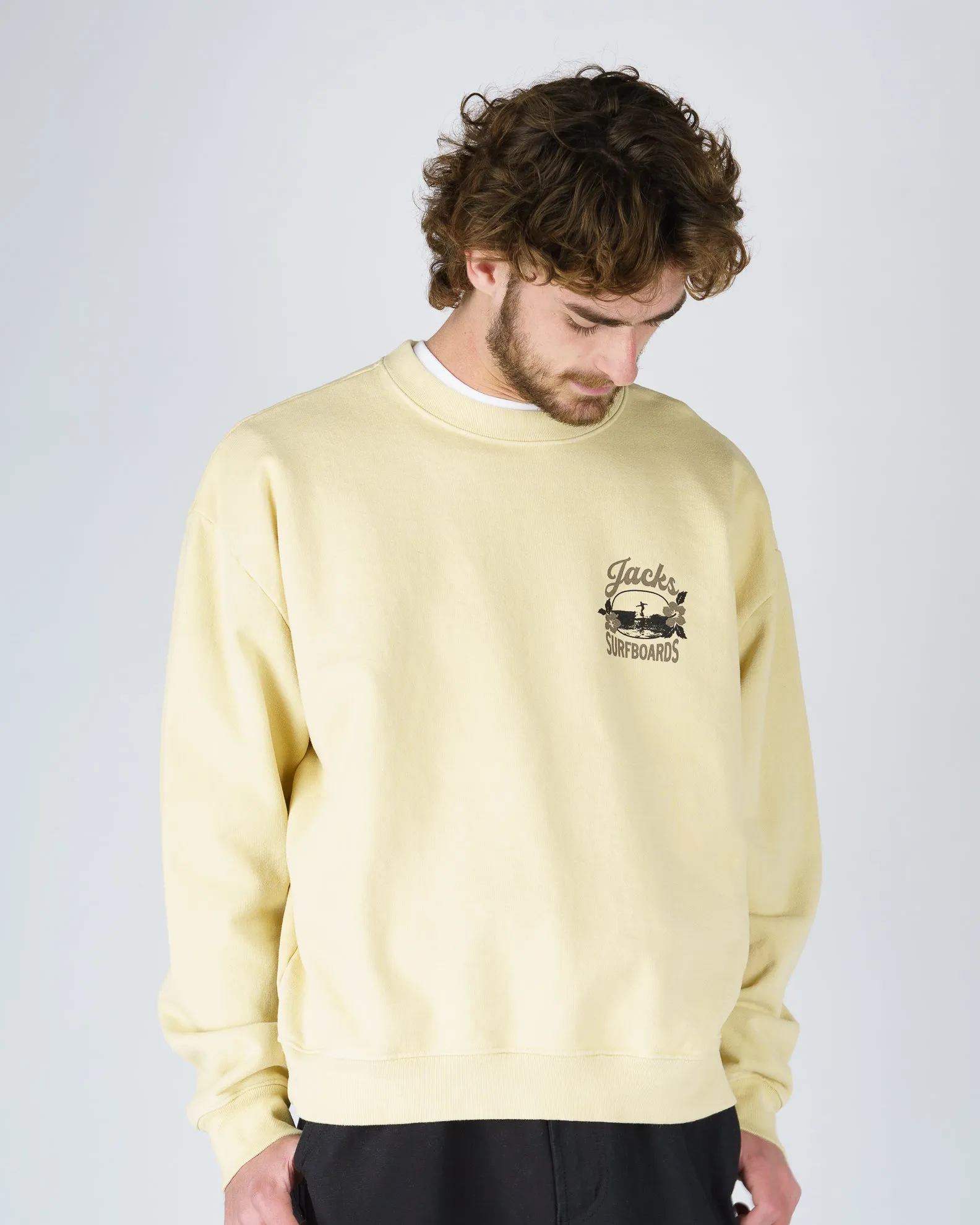 Tip Toe Heavyweight Crewneck - Yellow