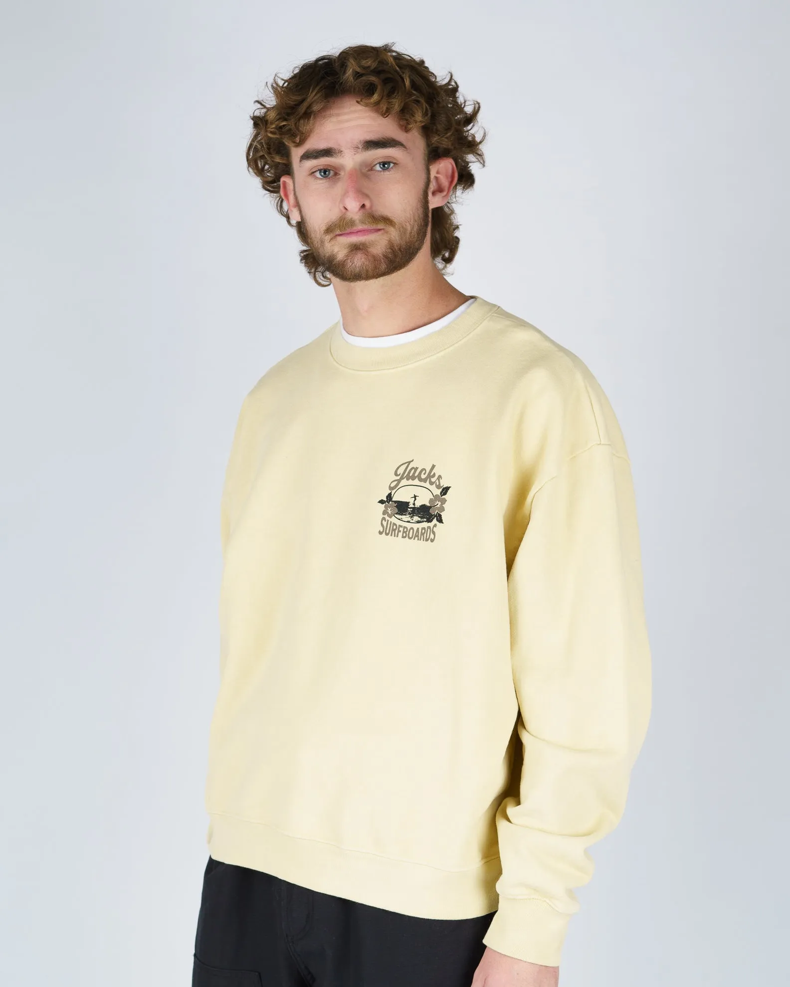 Tip Toe Heavyweight Crewneck - Yellow