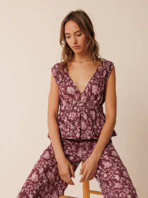 Top With Elastic Det Mc182 Malva