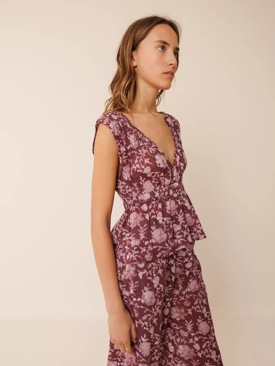 Top With Elastic Det Mc182 Malva