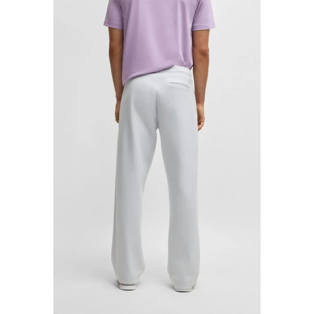 Tracksuit bottoms in a drop-needle cotton