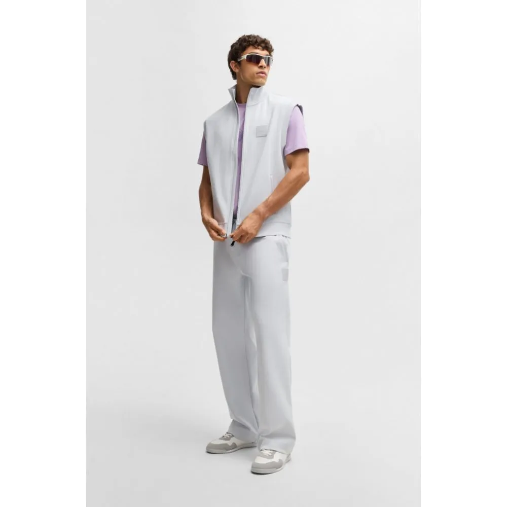 Tracksuit bottoms in a drop-needle cotton