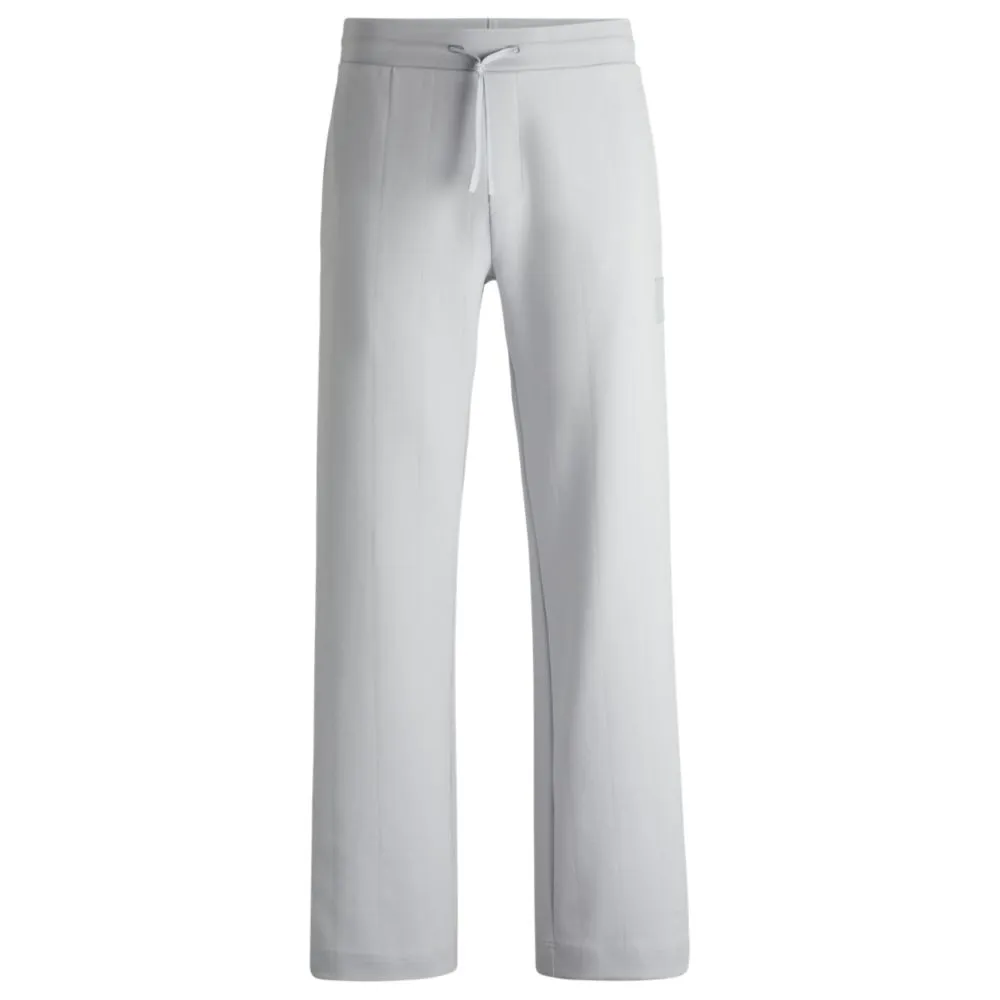 Tracksuit bottoms in a drop-needle cotton