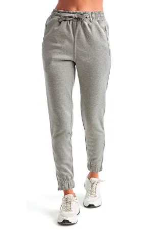 TriDri Womens Moisture Wicking Jogger Sweatpants w/ Pockets - Grey Melange - Closeout