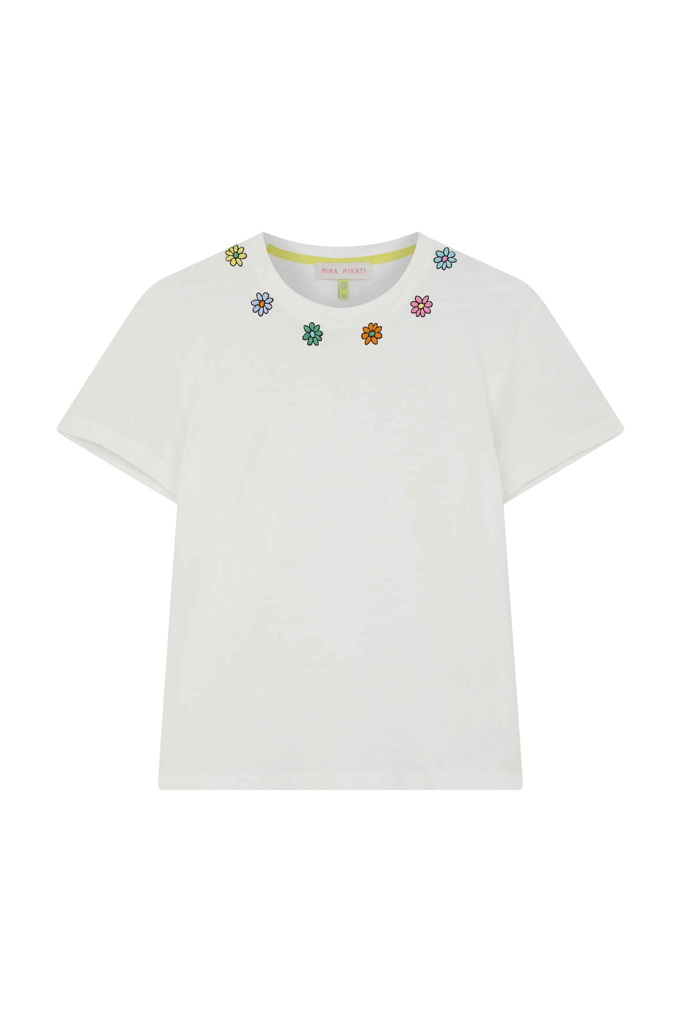 Tshirt Flower Neck Tee004a White