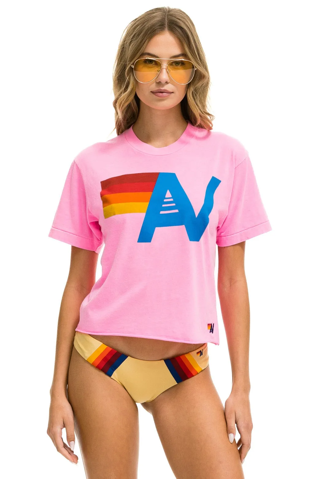 Tshirt Logo Boyfrien Wtcl Neon-Pink