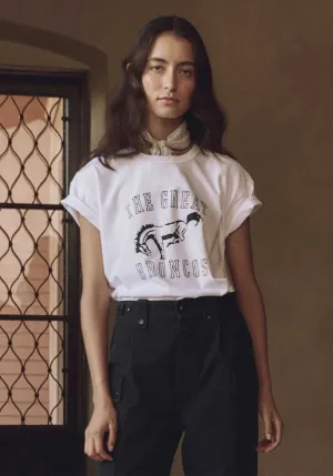 Tshirt T209002bk The Boxy Crew T-White-Bronco