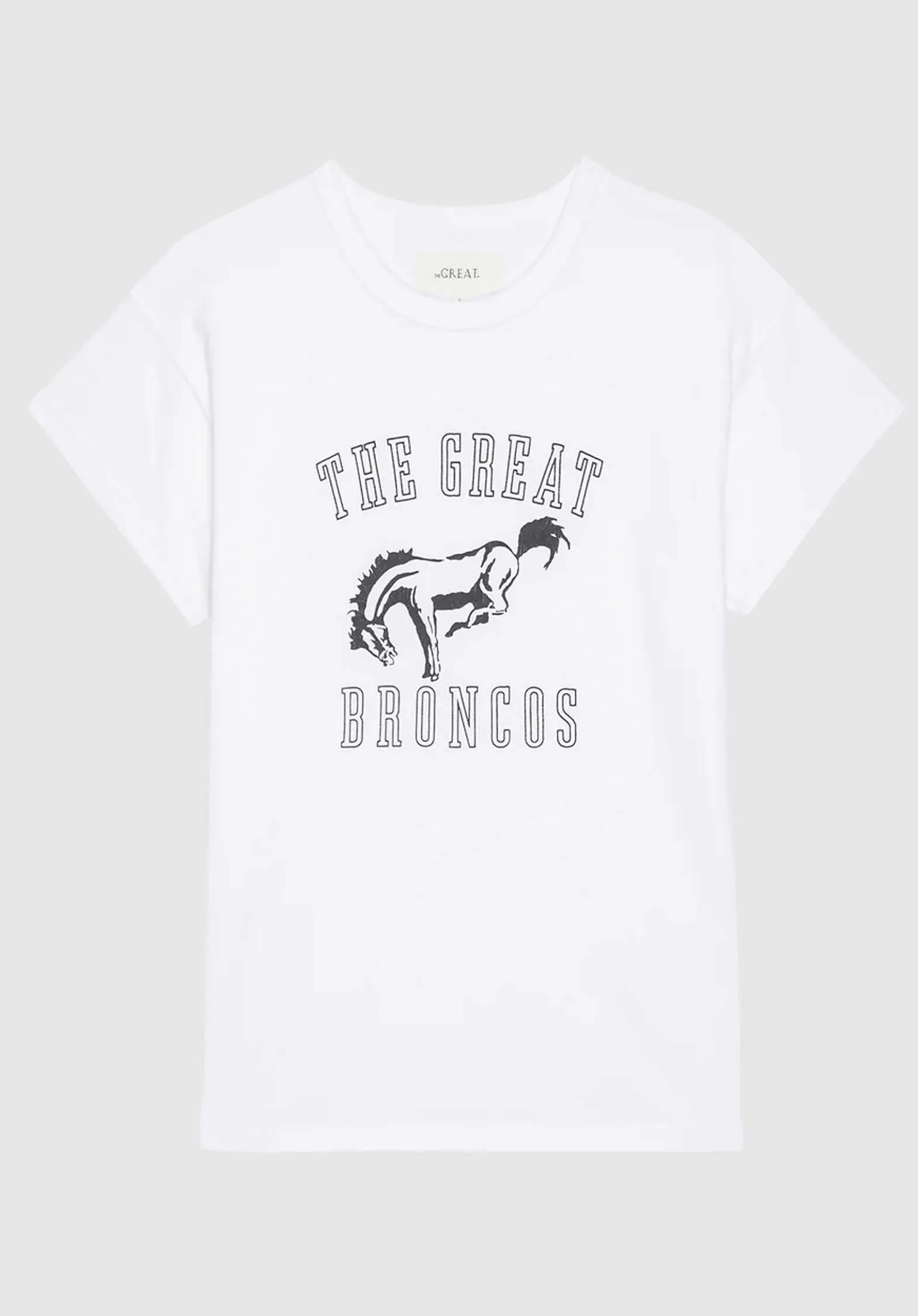 Tshirt T209002bk The Boxy Crew T-White-Bronco