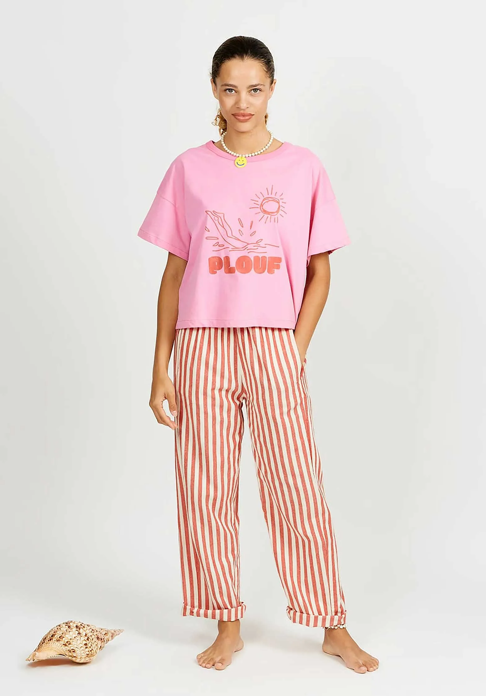 Tshirt Wt01 Plouf Femme Rose-13