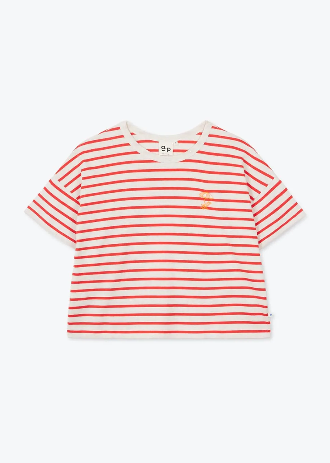 Tshirt Wt07 Rayures Femme Rouge-30