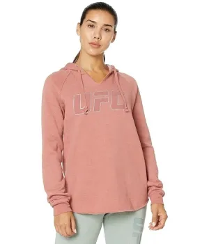 UFC California Hoodie Womens Large Pink Cotton Blend High Low Long Sleeve JDM253