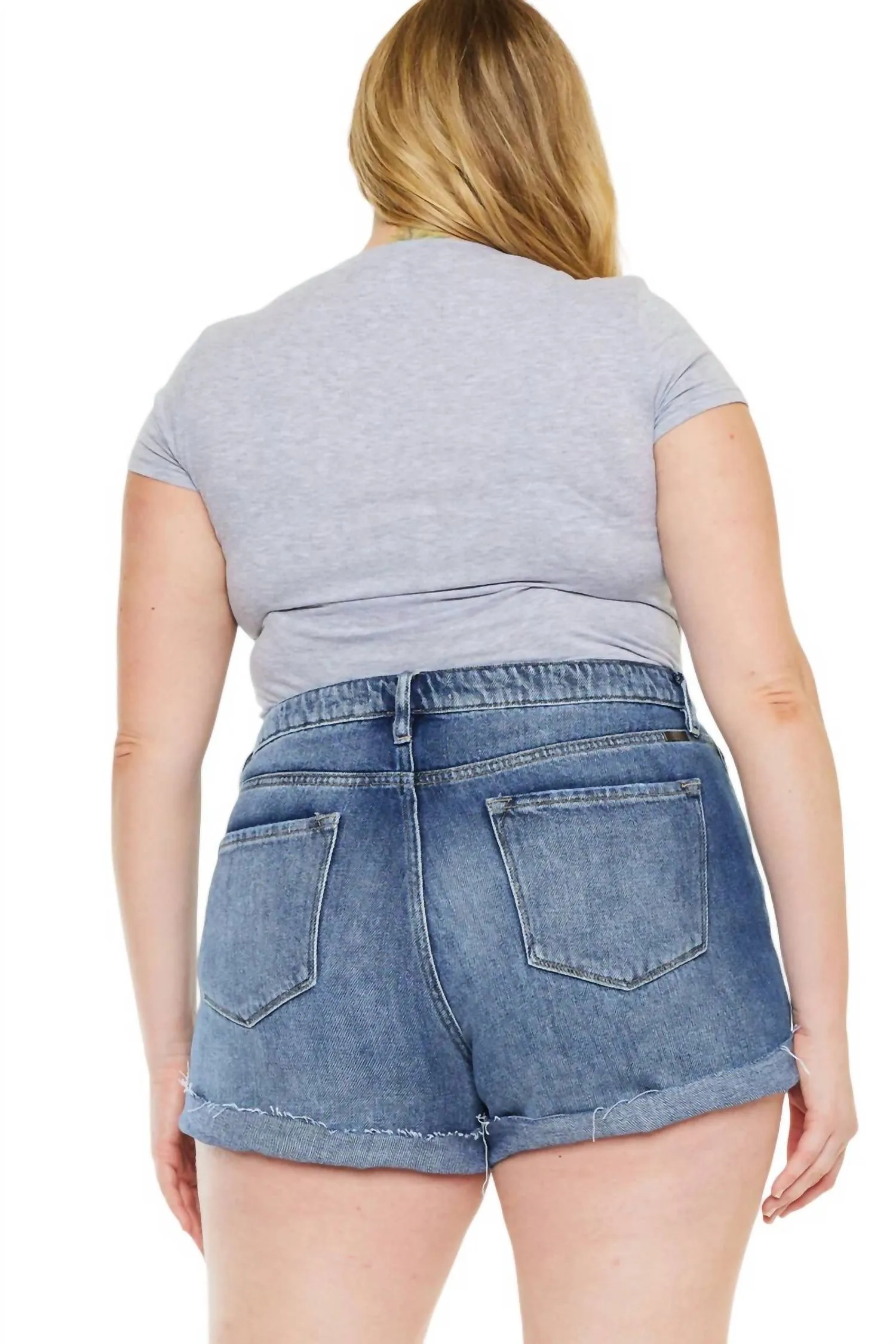 Ultra High Rise Shorts In Medium Wash
