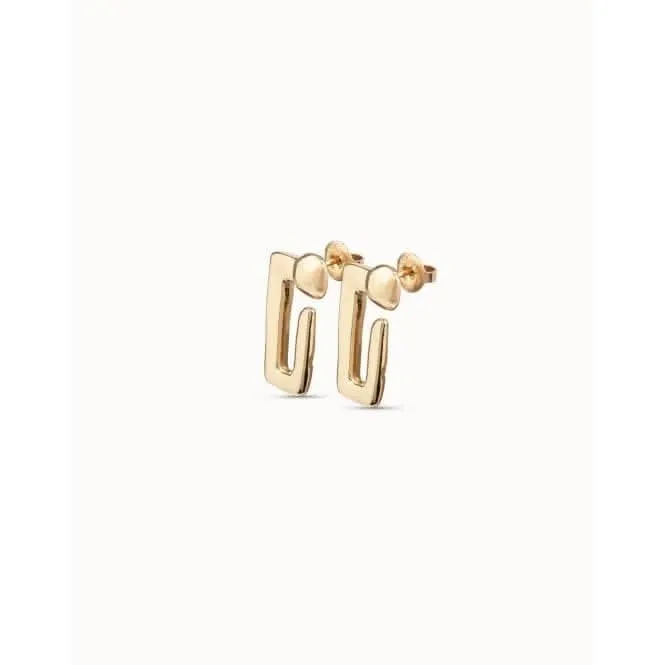 Unusual Golden Metal Earrings Unode50 Jewelry And Accessories