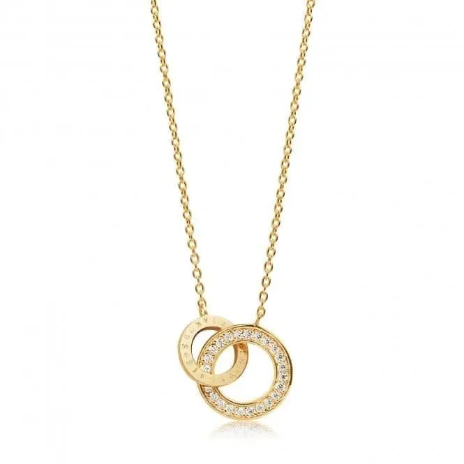 White Zirconia Prato Uno Piccolo Necklace SJ-C472-CZ(YG) Sif Jakobs Jewellery