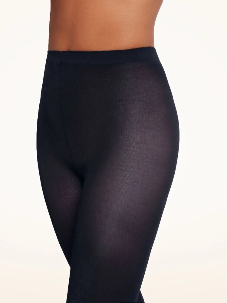 Wolford Satin Opaque 50 Tights Women's XS Black Stretch Pull-On Skinny ERK639